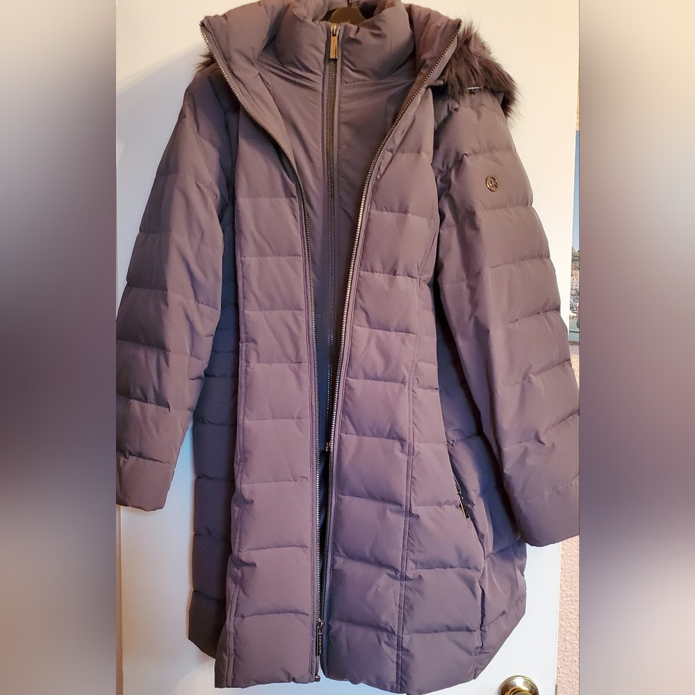 Michael Kors Women's Puffer Jacket - Gray/Lavender